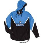 Mitchell & Ness Cleveland Cavaliers Half Zip Anorak Jacket Windbreaker NBA HWC Jacke(M,Blue)