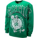Pullovers Mitchell and Ness verts en coton Boston Celtics à capuche Taille XL look fashion 
