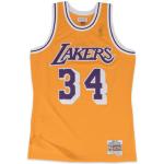 Maillots de basketball Mitchell and Ness dorés en polyester NBA à col rond Taille S pour homme 