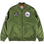 Blousons bombers Mitchell and Ness vert olive NBA lavable à la main Taille XL look fashion 