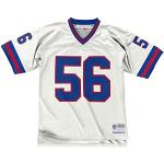 Maillots de football américain Mitchell and Ness blancs en polyester à motif New York NFL Taille S pour homme 