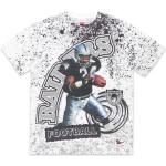 T-shirts col rond Mitchell and Ness blancs all Over en polyester NFL à col rond Taille S pour homme en promo 