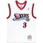 Maillots de basketball Mitchell and Ness blancs en polyester NBA Taille M look casual pour homme en promo 