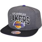 Snapbacks Mitchell and Ness grises Lakers Tailles uniques pour homme 