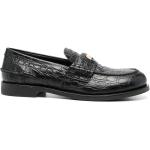 Chaussures casual de créateur Miu Miu noires à effet crocodile à bouts ronds Pointure 38 look casual pour femme 