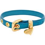 Bracelets breloques de créateur Miu Miu bleus en cuir seconde main 