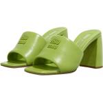 Sandales de créateur Miu Miu vertes pour femme 