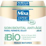 Soins du visage Mixa bio à l'acide hyaluronique 50 ml anti rides anti âge pour peaux sensibles texture crème pour femme 