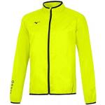 Vestes de running Mizuno jaune fluo en polyester coupe-vents Taille L look fashion pour homme 