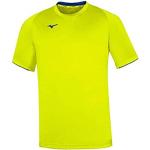 T-shirts Mizuno Core jaune fluo en polyester à manches courtes à col rond Taille S look fashion pour homme 