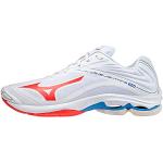 Mizuno Homme Wave Lightning Z6 Chaussure de Marche, White/Ignition Red/French Blue, 46 EU