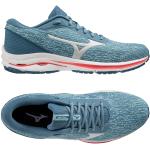 Chaussures de running Mizuno Wave bleues en caoutchouc respirantes Pointure 42 pour homme en promo 