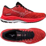 Chaussures de running d'automne Mizuno Wave Rider rouges en caoutchouc légères Pointure 42,5 pour homme en promo 