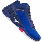 Chaussures de handball Mizuno Wave Stealth bleues en cuir synthétique Pointure 37 