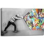 Tableaux pop art en bois Banksy modernes 