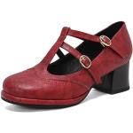 Chaussures d'été rouges à bouts ronds Pointure 43 look fashion pour femme 
