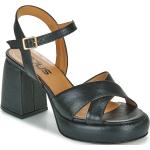 Sandales Mjus noires en cuir en cuir Pointure 38 pour femme en promo 