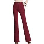 Pantalons de snowboard rouge bordeaux imperméables stretch Taille XL plus size look fashion pour femme 