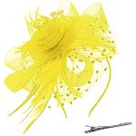 Chapeaux de mariage jaune moutarde Tailles uniques look fashion pour femme 