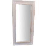 Miroirs muraux blancs en sapin avec cadre shabby chic 