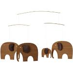 Mobiles en teck à motif éléphants bébé 