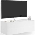 Meubles TV muraux Mobili Fiver blancs en frêne 