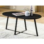 Tables basses ovales noires 