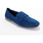 Chaussures casual bleues en velours à bouts carrés Pointure 36 avec un talon jusqu'à 3cm look casual pour femme 