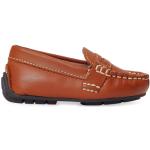 Chaussures casual de créateur Ralph Lauren Polo Ralph Lauren marron en cuir Pointure 24,5 look casual pour enfant 
