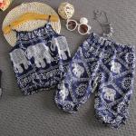 Gilets bleus à motif éléphants enfant Taille 2 ans look fashion 