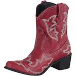 Bottines western & bottines cowboy saison été rouges à paillettes à bouts ronds à élastiques Pointure 41 look fashion pour femme 