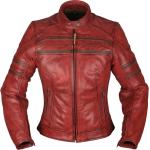 Vestes de moto  Modeka rouges en cuir de buffle Taille XXS pour femme en promo 