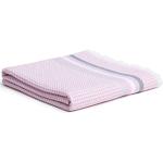 Serviettes de bain Möve blanches à rayures en coton à franges 90x180 