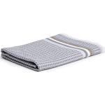Serviettes de bain Möve blanches à rayures en coton à franges 50x100 