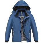 Vestes de ski bleues en shoftshell coupe-vents col montant look fashion pour garçon de la boutique en ligne Amazon.fr 