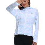 Vestes de running bleus clairs respirantes à capuche Taille XL look fashion pour femme 