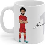 Mohamed Salah | Caricature Du Liverpool Fc Mo Mug | Fond Blanc Lfc 2021/22