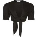 Blouses Molly Bracken noires en coton à manches courtes à manches courtes Taille XS look fashion pour femme 