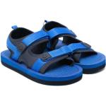 Sandales à talons Molo bleu roi en caoutchouc à motif animaux à bouts ouverts à scratchs Pointure 25 
