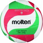 Molten V5M2000-L Ballon de volley-ball Blanc/vert/rouge Taille 5