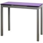 Tables de salle à manger design violettes en verre extensibles modernes 