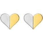 Boucles d'oreilles blanches en or jaune en or blanc 9 carats 