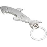 Porte-clés argentés en acier à motif requins 
