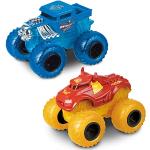Mondo Motors - Hot Wheels Double Smash - Pack 2 Machines lumières et Sons avec rétrocharge pour Enfants - Bone Shaker, Rev Tred, 51235, Bleu/Rouge