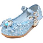 Chaussures basses de mariage bleues à strass respirantes Pointure 32 avec un talon entre 3 et 5cm look fashion pour fille 