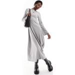 Robes longues Monki grises en viscose à motif bateaux à manches longues longues à manches longues Taille XL classiques pour femme 
