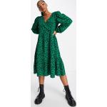 Robes à imprimés Monki vertes à effet léopard à motif animaux mi-longues Taille XS classiques pour femme en promo 
