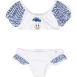 Bikinis Monnalisa bleus à rayures à volants Mickey Mouse Club Donald Duck classiques pour femme 