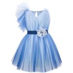 Robes tulle Monnalisa bleus clairs en tulle Taille 10 ans pour fille de la boutique en ligne Miinto.fr avec livraison gratuite 