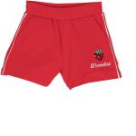 Shorts Monnalisa rouge coquelicot à rayures en jersey à sequins enfant 